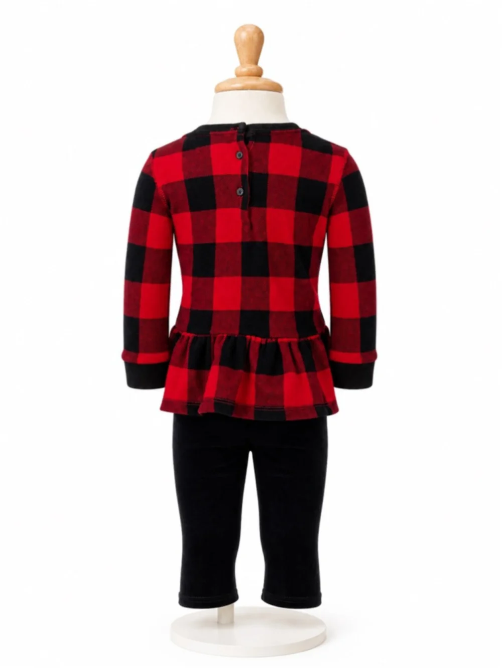Ralph Lauren Baby Girl Polo Bear Peplum Top & Velour Leggings Set – Size 9M
